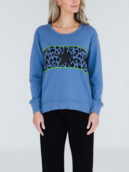 Sparkle Leopard Band Sweater
