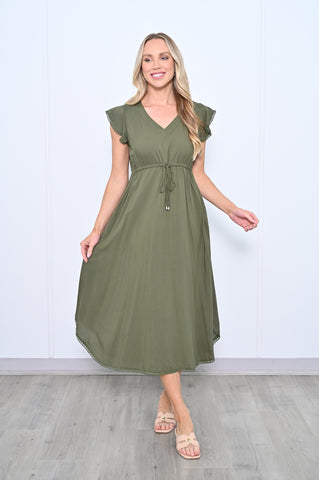 Khaki Tie Dress