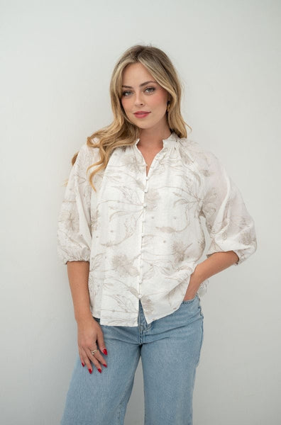 Embroidery Floral Blouse