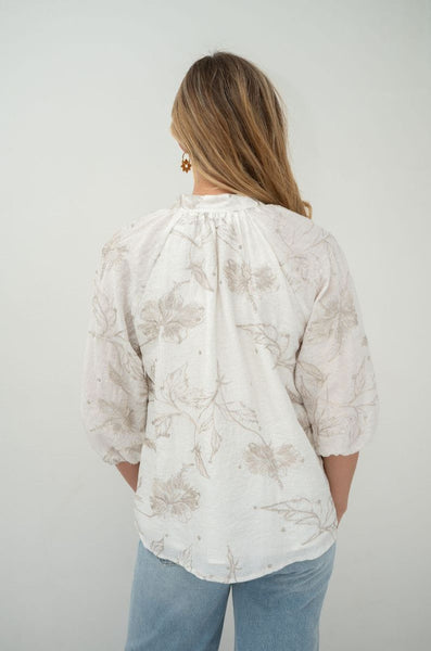 Embroidery Floral Blouse