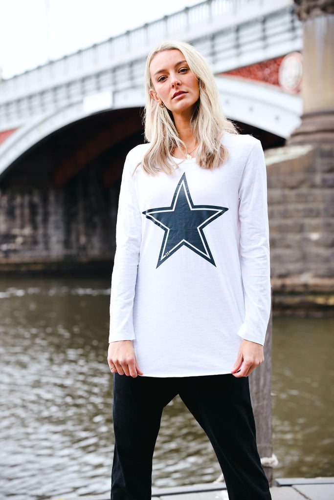 French Blue Star L/S Tee